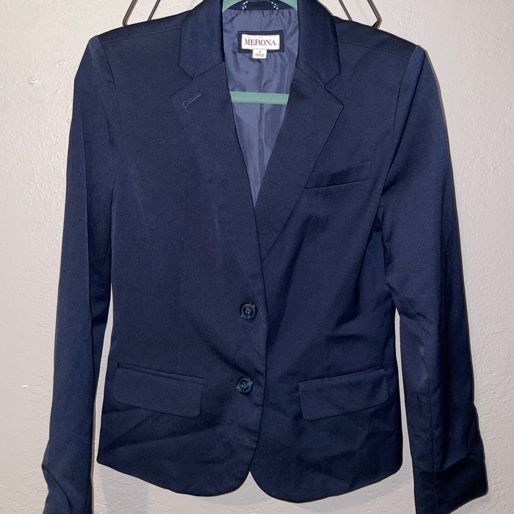 Merona Women Blazer size 4, color: navy